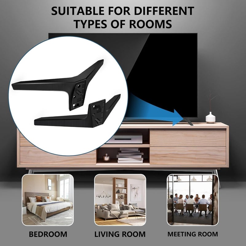 WISINY TV Legs Compatible for LG TV Legs Replacement TV Stand Legs for 49 50 55 Inch Replace 49UJ6300 49UM7300 49UN6900 50UK6300BUB 50UK6500 50UM7300 55UK6500AUA 55UJ6540 55UM7300AUE - Image 3